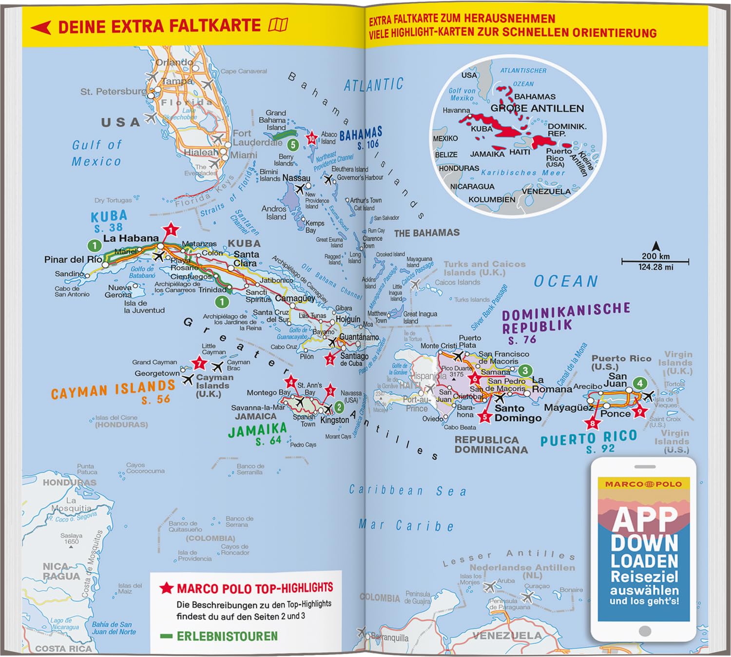 MARCO POLO Reiseführer Karibik, Große Antillen, Dominikanische Republik, Puerto Rico, Kuba, Jamaika, Bahamas, Cayman Islands: Reisen mit Insider-Tipps. Inklusive kostenloser Touren-App