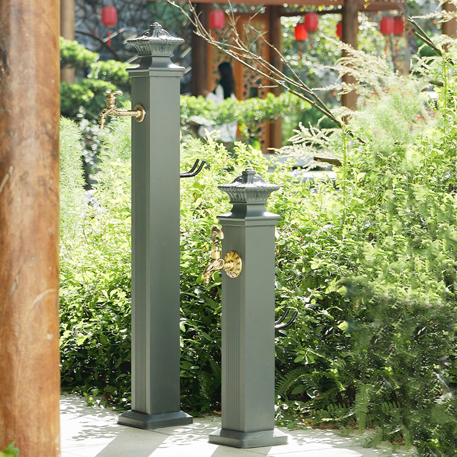 Colonne d'eau Jardin, Colonne d'eau extérieure avec Robinet, Colonne Robinet Cour, Fontaine décorative avec Robinet, Colonne d'eau rétro pour l'irrigation et Lavage des pâturages Ferme