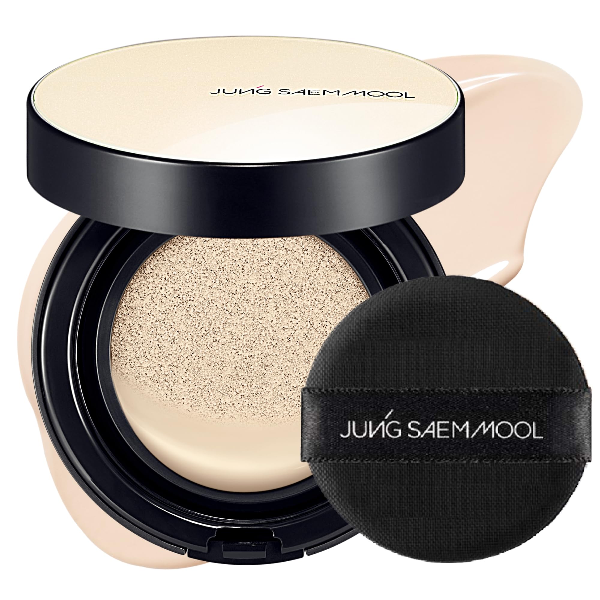JUNG SAEM MOOL Essential Skin Nuder Cushion 13N Fair 0.49 Fl Oz, No Refill, Natural Radiant Finish Cushion Foundation with Buildable Coverage,