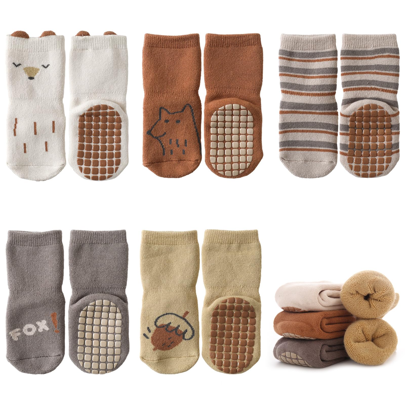 outfit spring Calzini Antiscivolo Bambino Bambina Calze Antiscivolo in Cotone Motivi Animali Neonata Bambini Calzini Invernali 0-12 Mesi 1-5 Anni Compleanno Regalo