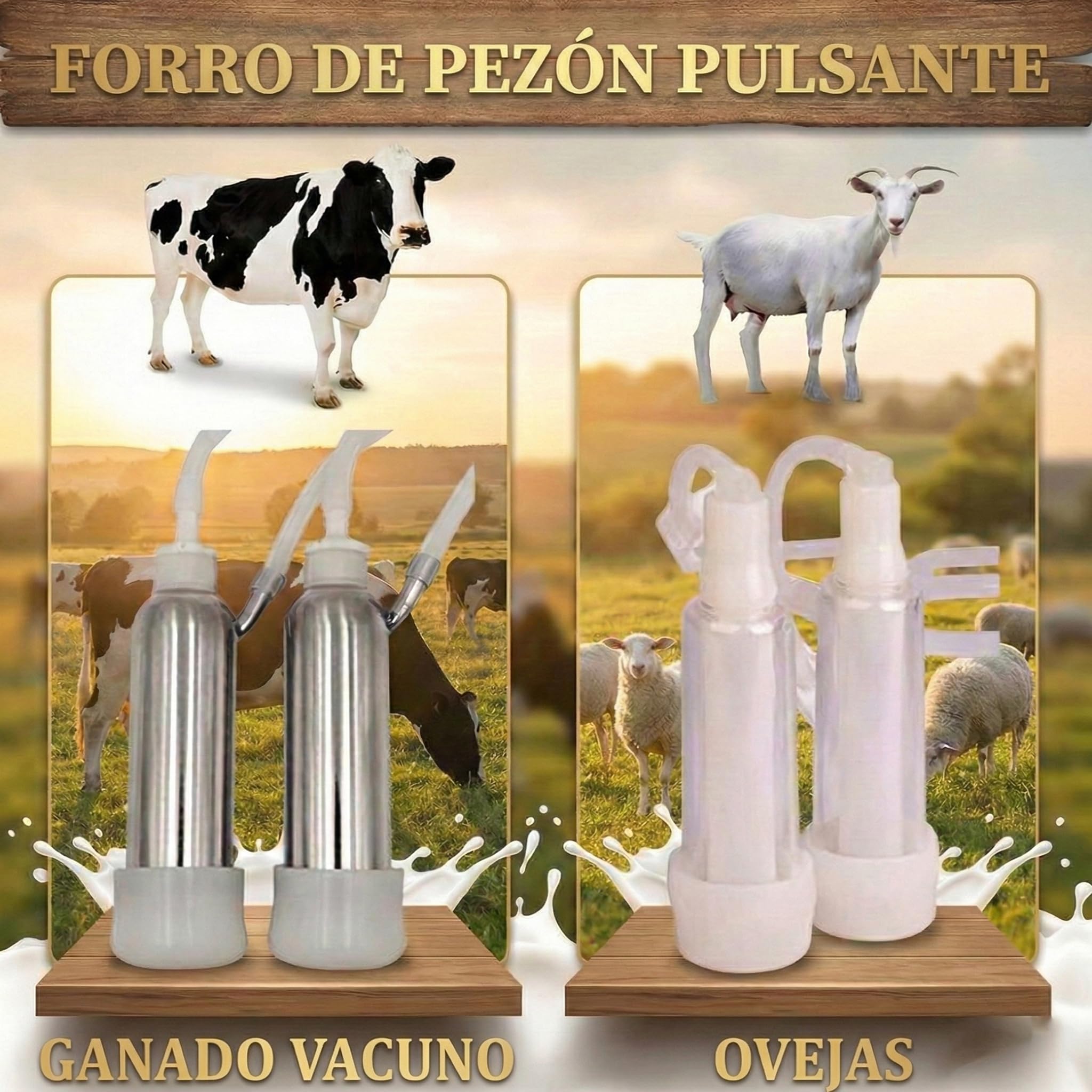PulsacióN Para Ovejas Y Cabras,Kit De OrdeñO PortáTil Para Granja De Plantas De Leche,Con Tubo De Silicona FuncióN De Parada AutomáTica,Con BateríA Recargable De 5200 Mah (3l,Para Ovejas)