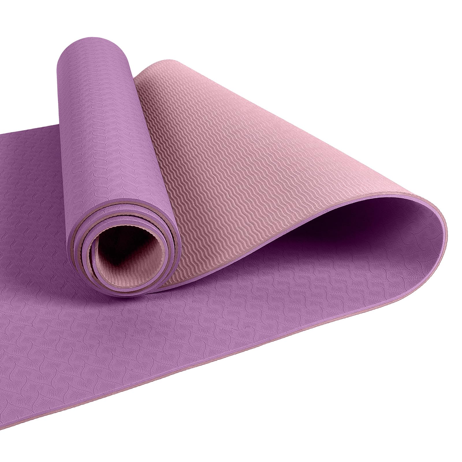 Grand tapis de yoga en TPE épais et antidérapant 183 x 80 x 0,8 cm pour homme et femme, exercice pour la maison, idéal pour la gym, le pilates, le fitness
