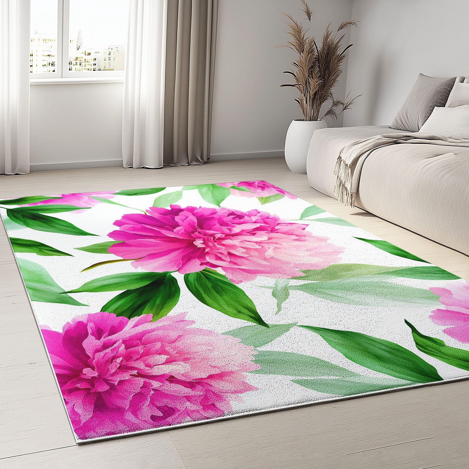 Tapis de salon lavable antidérapant poils ras 160x230