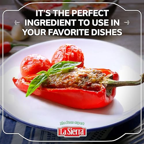 Miniatura 8 de La Sierra Frijoles pintos refritos, frijoles refritos vegetarianos listos para comer, bolsa de 15.2 onzas (paquete de 8)