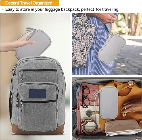 Miniatura 5 de Elonbo Bolsa de transporte EpiPen, kit de medicina de viaje para 2 bolígrafos Epi o Auvi Q, inhalador de asma, aerosol nasal, medicamentos para