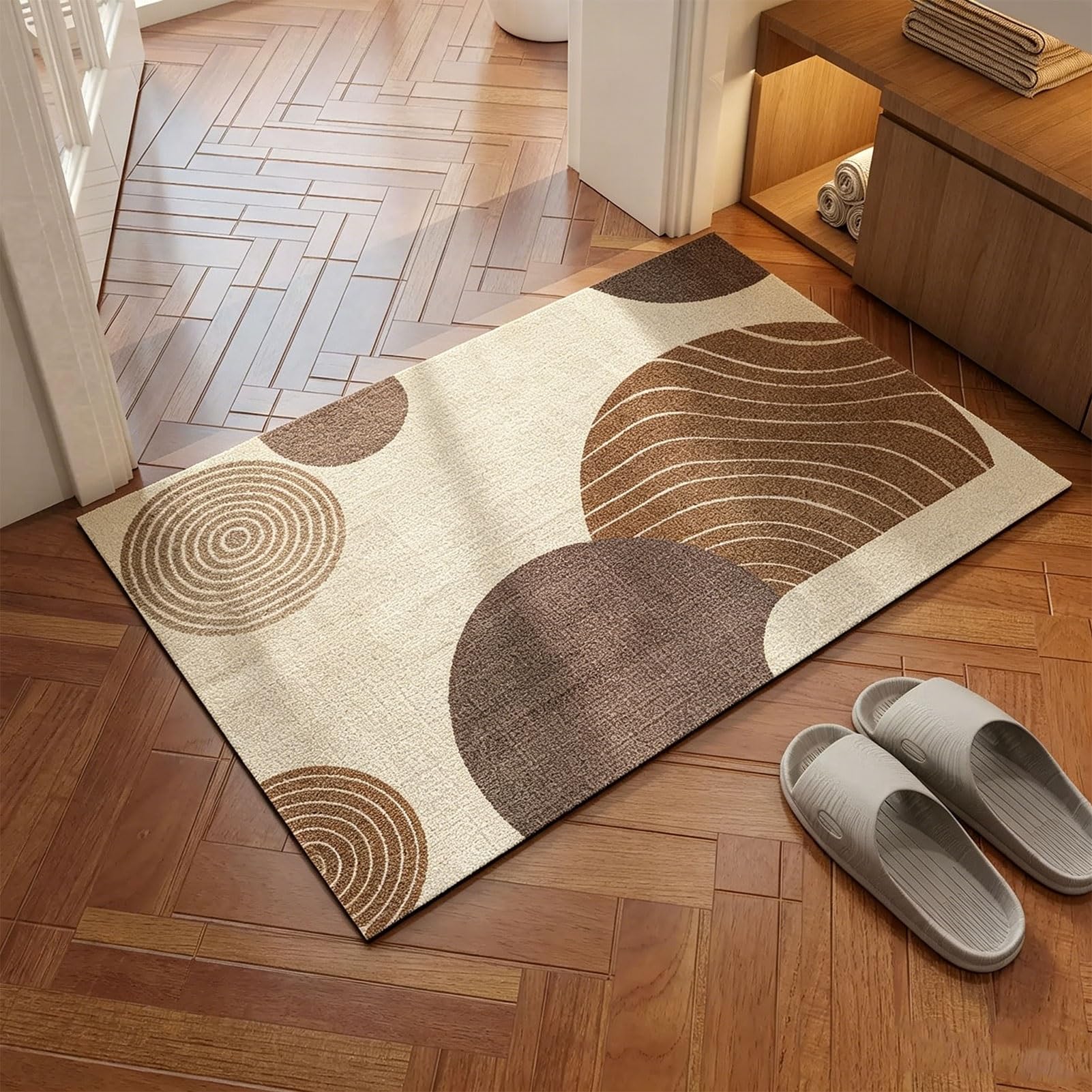 Tapis de bain lavable Luyckfrazy antidérapant et absorbant pour sol de douche 60x90