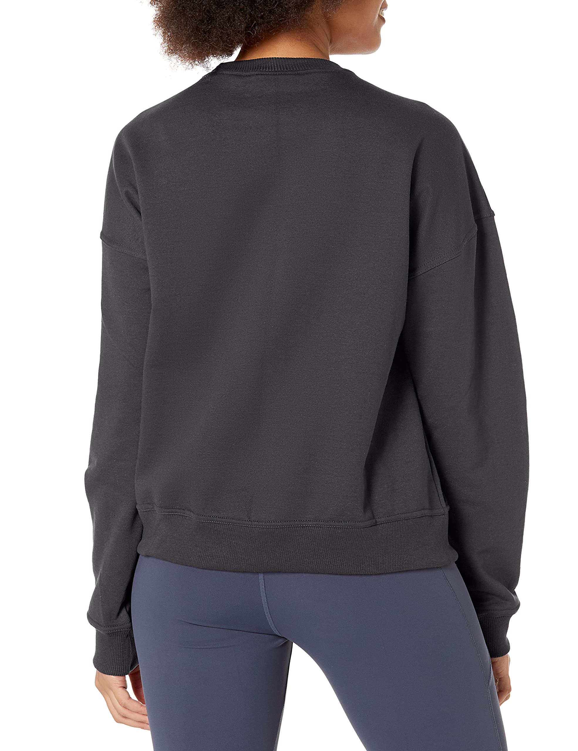 Champion Felpa da donna, Powerblend, girocollo da donna, logo C (taglie forti disponibili), Logo C nero, X-Large
