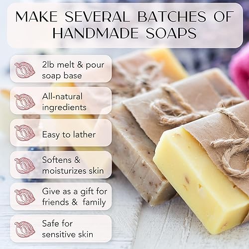 Miniatura 3 de bMAKER Base de jabón de manteca de karité para hacer jabón, derretir y verter base de jabón