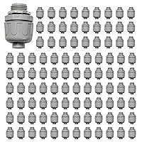 Vista 12 de Conectores de conducto, conector hermético de líquido de 1/2 pulgada NPT no metálico para accesorios de conducto flexibles eléctricos de PVC, 180