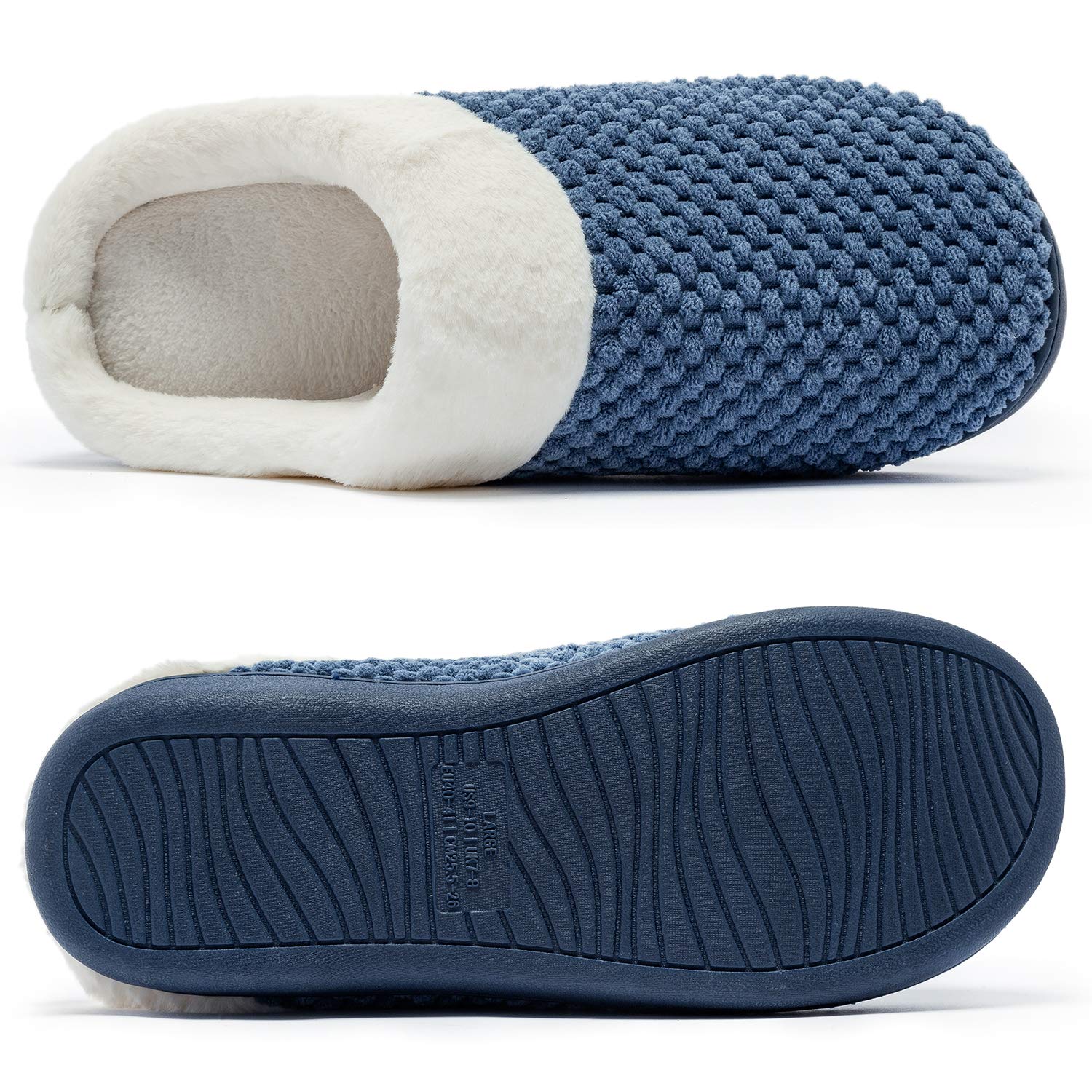 Kuako Inverno Pantofole Donna Peluche Ciabatte Caldo Comode Scarpe da Casa Antiscivolo Memoria Schiuma Pantofole Interno Esterno