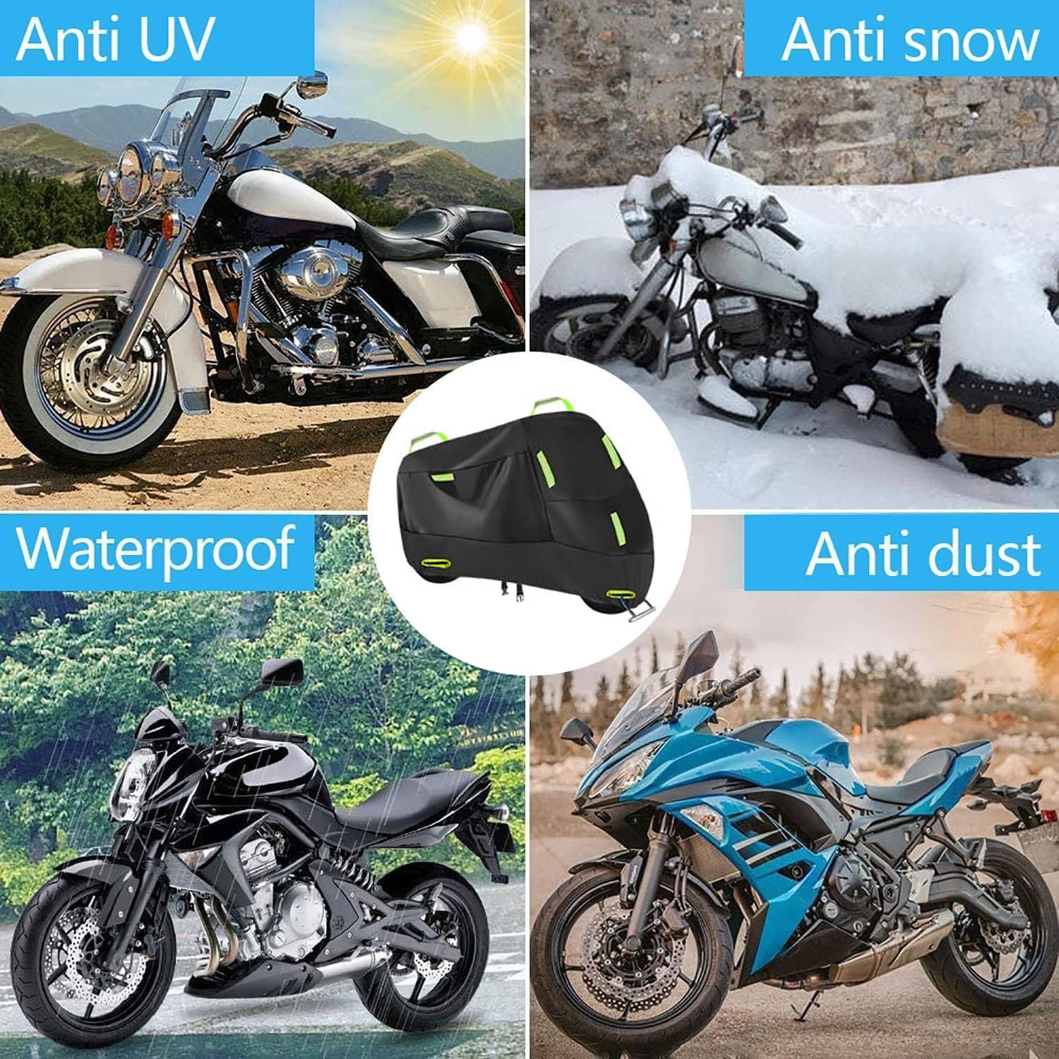 Telo Coprimoto per Honda Crossrunner 2011-2019, Tessuto Oxford Antivento Antipioggia Copertura per Moto, Garage Moto AntiGraffio Copertura Protettiva per Moto