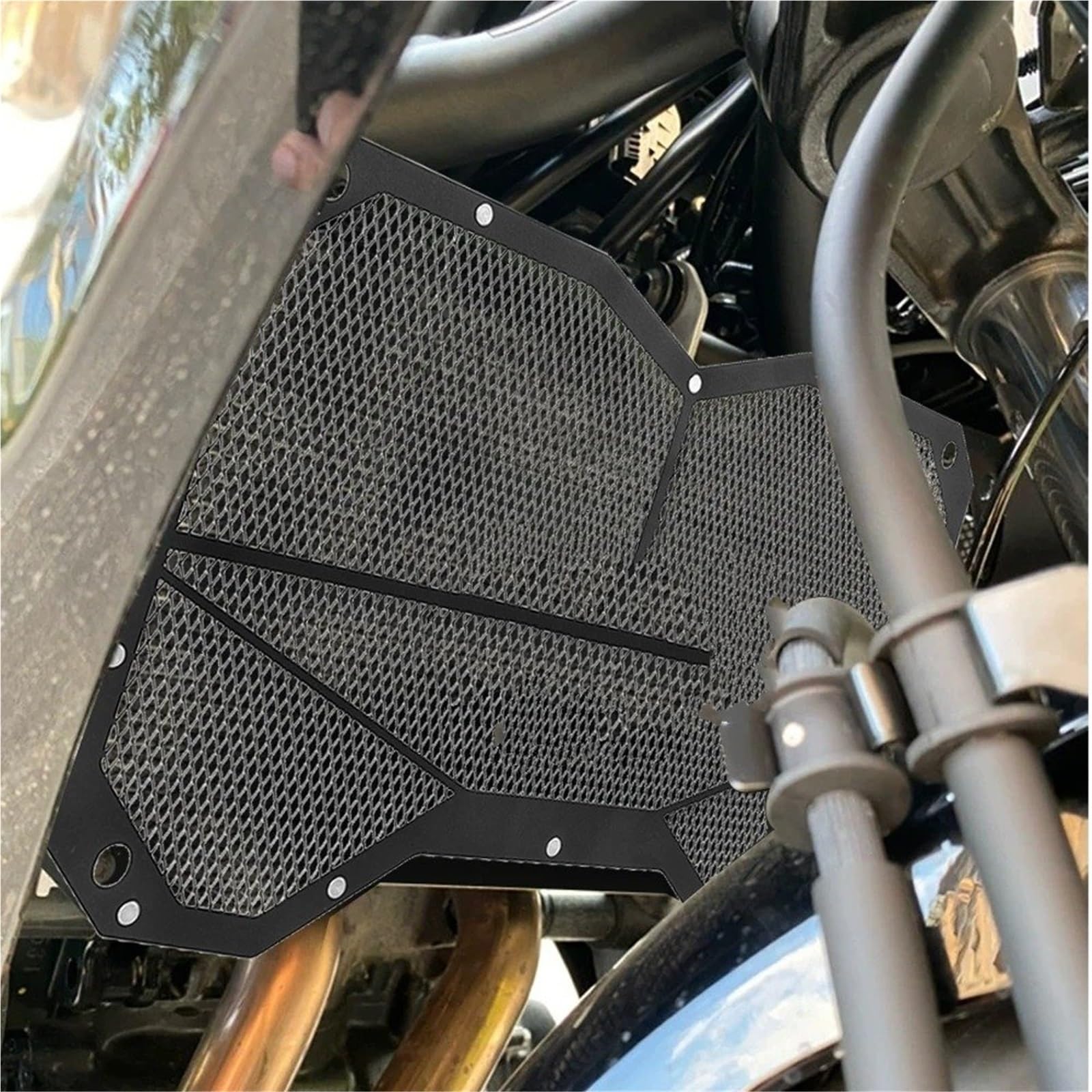 Protezione Radiatore Motocicl PER KAWASAKI Per NINJA650 Per ABS 2017-2024 Accessori Moto Griglia Del Radiatore Protezione Della Copertura(Black)