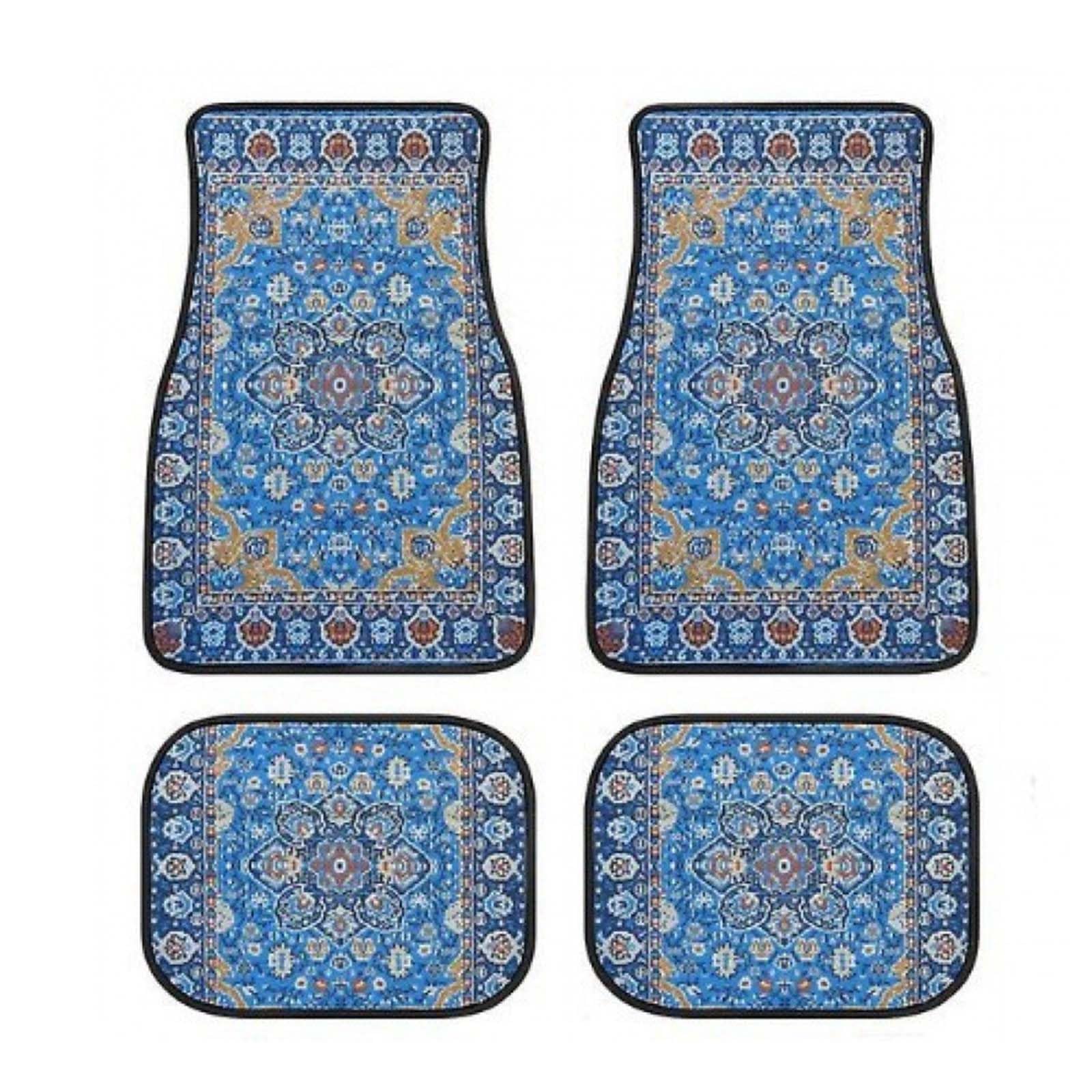 Fbvvytk A 4 Pcs Car Floor Mats,For Fiat 600 Hybrid 2024 2025+ Ll Weather Waterproof Durable Carpet Floor Matts Nti Slip Granulated Backing Interior Ccessory,