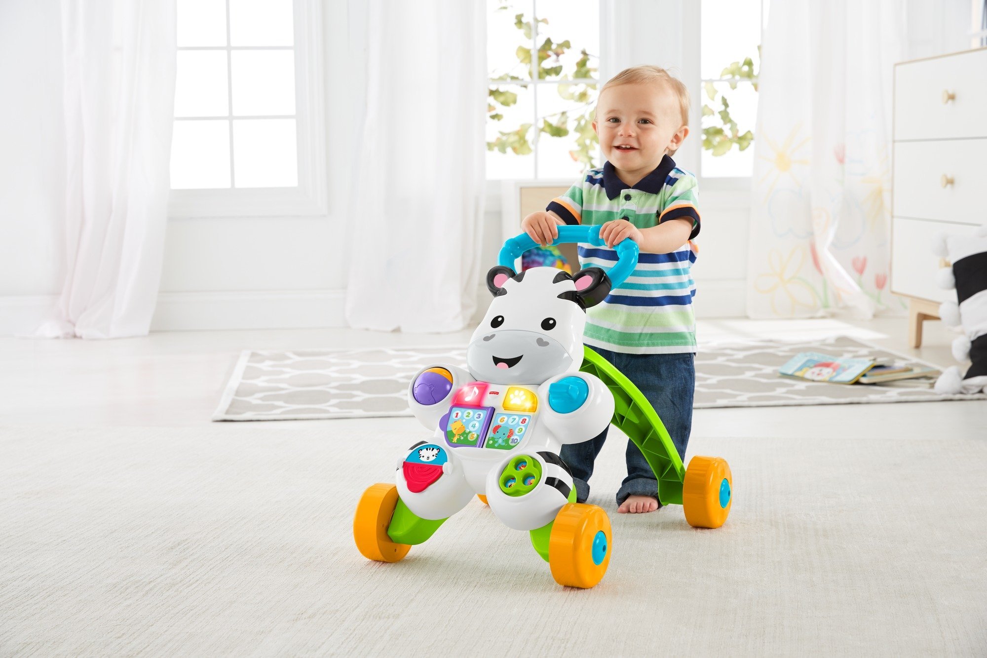 Fisher-Price Zebra Walker, wersja: hiszpański, DLD87