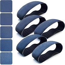 6x48 Inch Sanding Belts 10 Pcs 5 Grit, 2 Each of 80, 120, 150, 240, 400 Grits Heavy Duty Belt Sander Zirconia Belt Sander Paper for Wood, Metal, Stainless Steel, Automotive, and Furniture