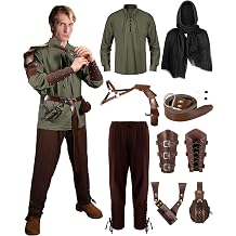 Panitay 8 Pcs Mens Renaissance Costume Set Male