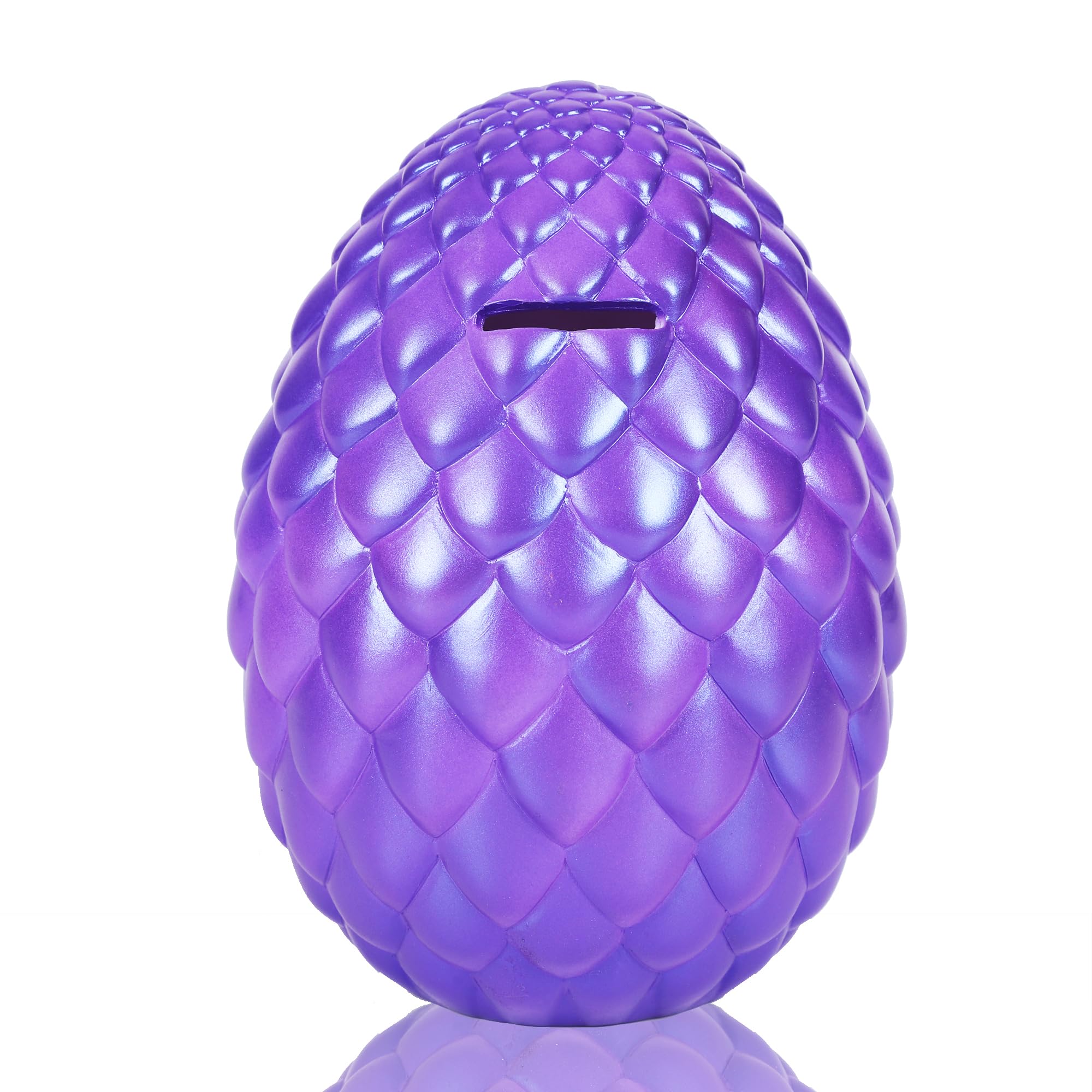 H&W Dragon Egg Piggy Bank - Unbreakable, Shiny Color, Large Capacity Money Box for Kids - Home Decor Birthday Gift for Boys Girls,Coin Saving Boxes (