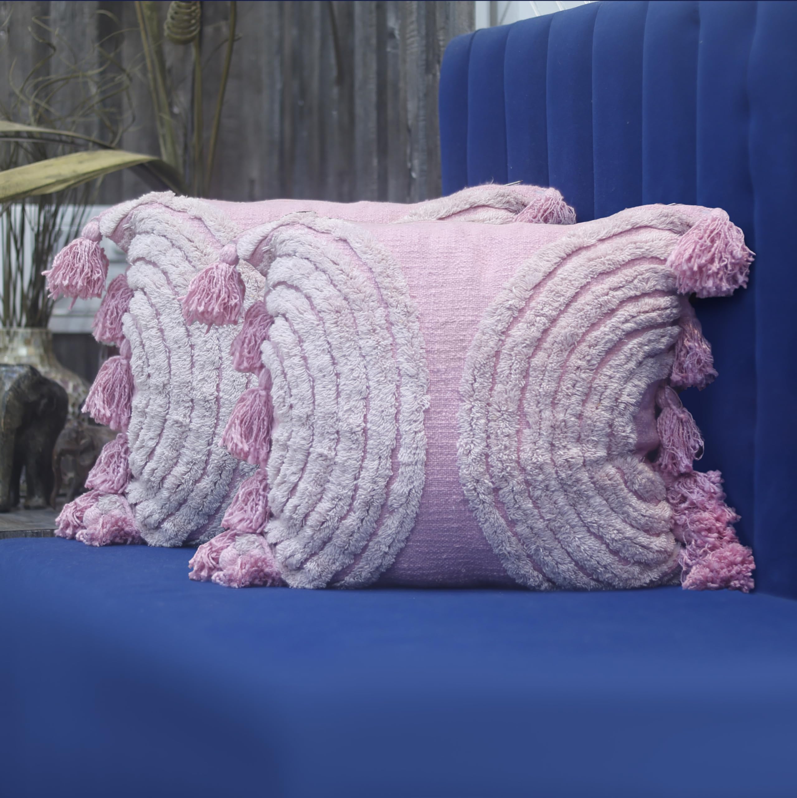 Pipal Boho Throw Pillows Cover 12x12 Set of 2, Decorative Pillows for Bed, Soft Modern Cushion Covers for Bedroom, Living Room, Sofa, Couch, Farmhouse and Boho Room Decor (12x12, Blush Pink) (B0DCWCMT9H) Amazon Price History, Amazon Price Tracker