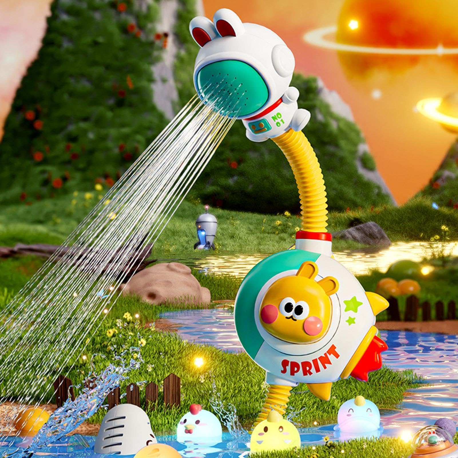 Giocattoli da Bagno per Bambini Interattivo Elettrico | Giocattoli d'acqua con soffione doccia Per Ragazzi Ragazze Bambini Genitori Casa Bagno Vasca Bagno Regalini per Feste e