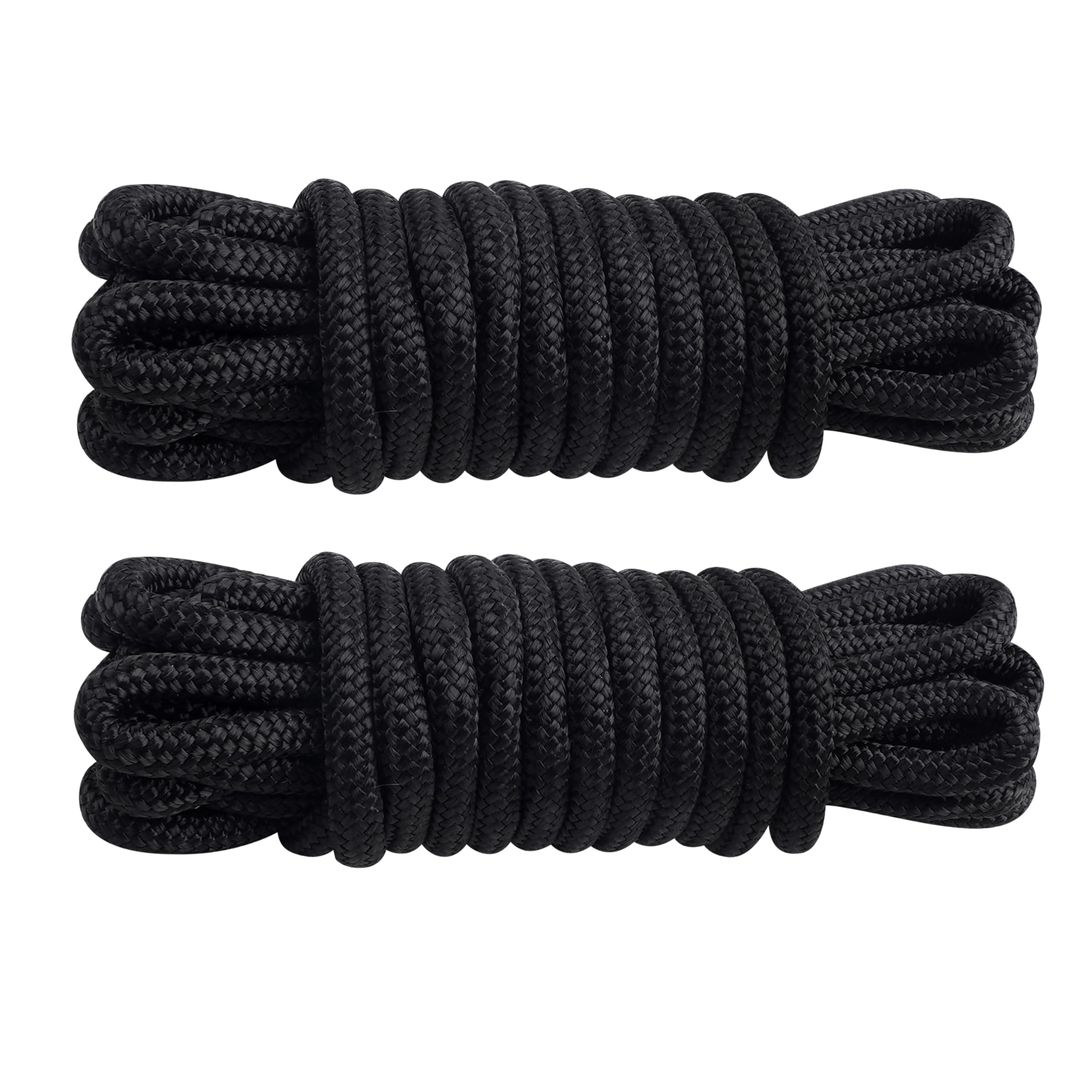 Sailing Boat Dock Lines Double Braided Nylon Ropes Anchor Lines Pre-spliced with a 12" Loop Marine Boat Rope Mooring Lines Boating Accessories (16.5ft/ 25ft/ 50ft, Dia:3/8", 1/2", 5/8")