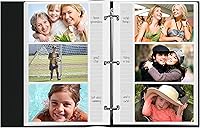 Vista 4 de Pioneer Photo Álbum de fotos con 204 bolsillos encuadernado en anillo para impresiones de 4 x 6 pulgadas, cuero regenerado negro con cubierta dorada