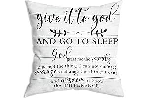 Give it to God and Go to Sleep Serenity Prayer Throw Pillow Covers