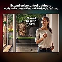 Vista 3 de Philips Hue Econic Up - Lámpara de pared inteligente para exteriores, negra - Bombilla LED de cambio de color E26 blanco y ambiente de color - 1