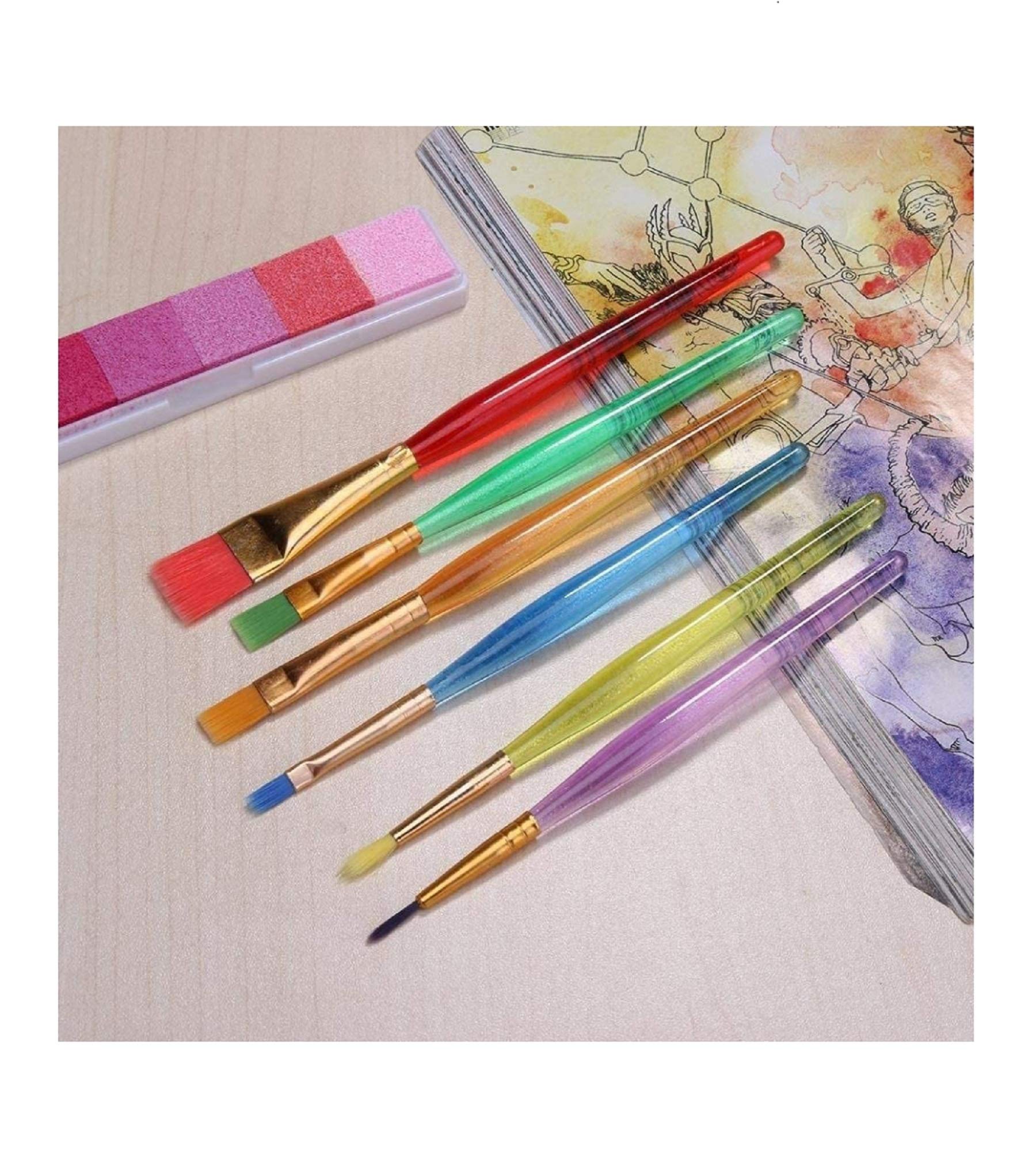 Brush for Cake and Pastry Decoration (Set of 6 Brush) Fondant Art Brush-image-21