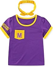 Blippi Meekah Girls Short Sleeve T-Shirt with Headband for Toddler and Big Kids