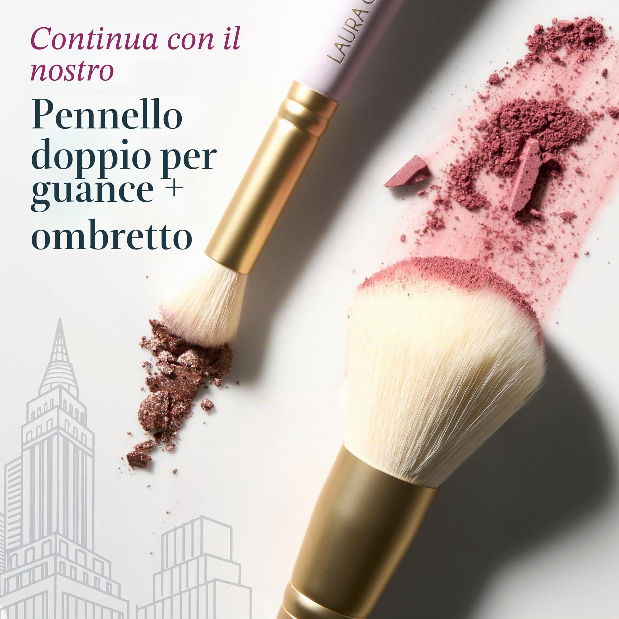 Laura Geller Beauty Glam On the Go - Palette di ombretti e fard, ogni confezione include tre pallet, pronto per essere regalato, trucco facile da usare per pelli mature