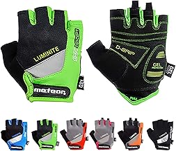meteor Enfants Gants de Vélo Garçons Filles Cyclisme VTT Demi-Doigts Antidérapant Mitaines de Sport Antichoc Respirant Courts pour Bicyclette Réglables Scooter Paire de Gant