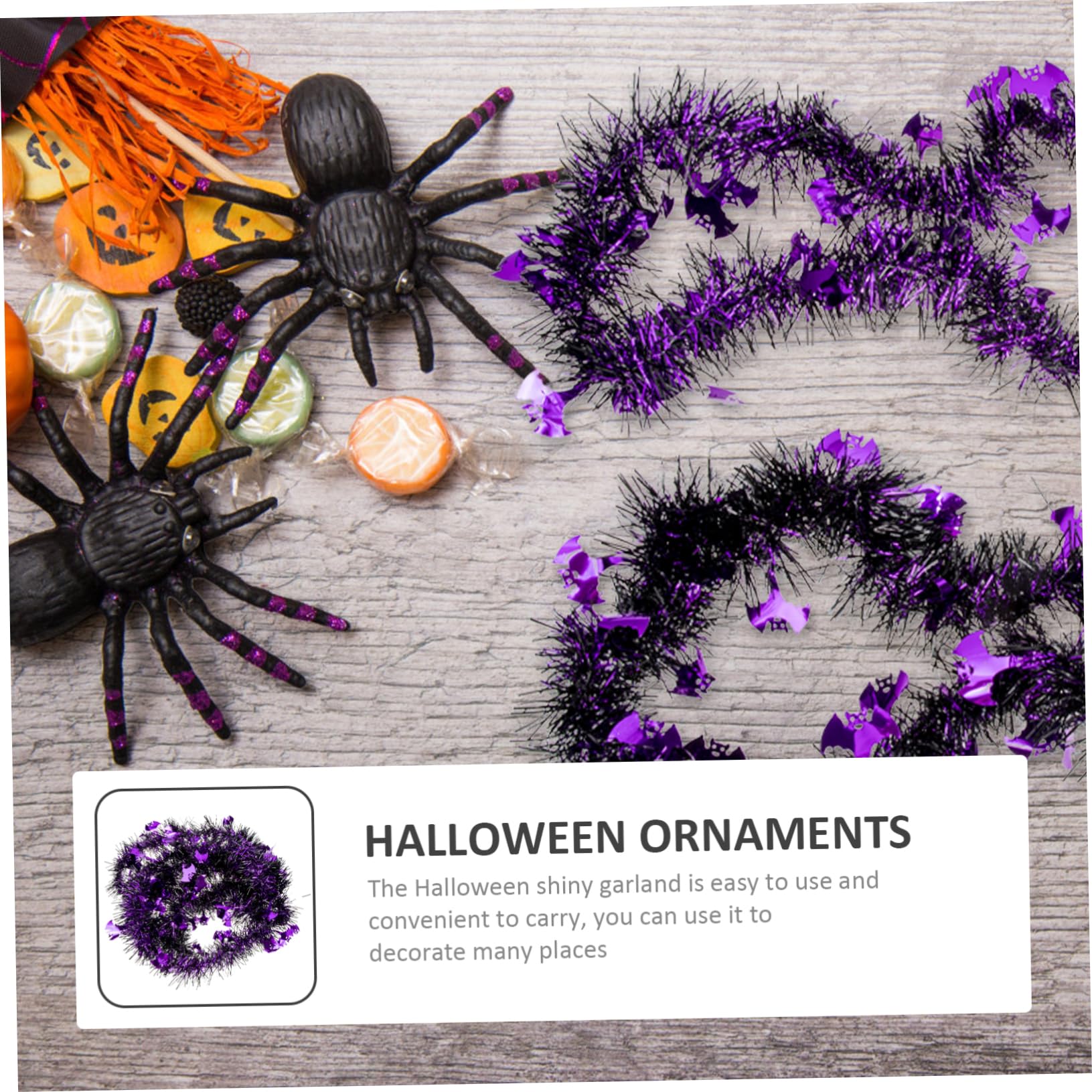 Ciieeo 9 STK Halloween-Dekorationen Halloween atmosphäre Halloween gartendeko Glitzernd Urlaub Lametta Girlande Kürbisgirlande Halloween-Schlafzimmerdekorationen Halloween-Dekorationsraum