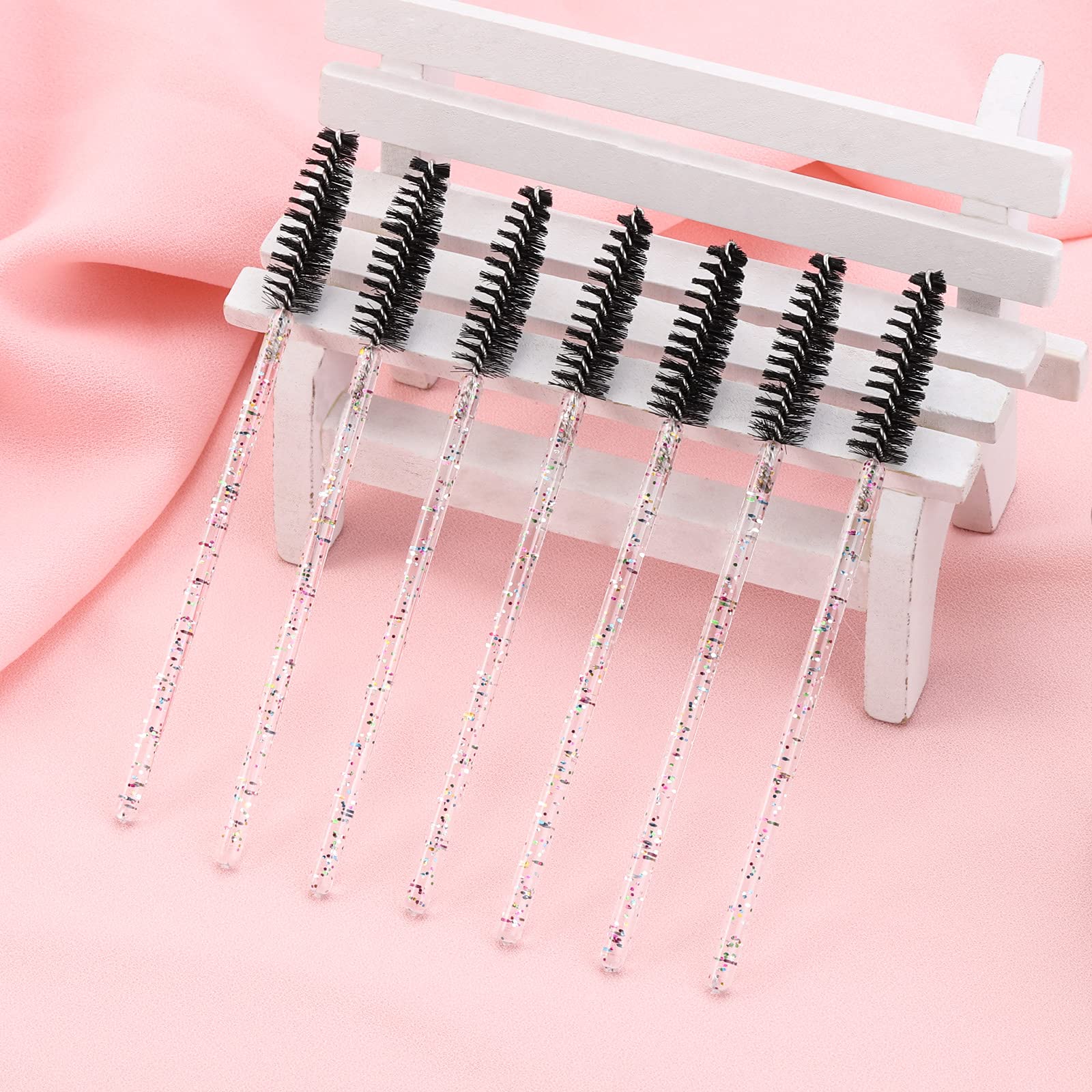 BTYMS 100 cepillos desechables para máscara de pestañas, aplicadores de maquillaje, cepillo para extensiones de pestañas, color negro