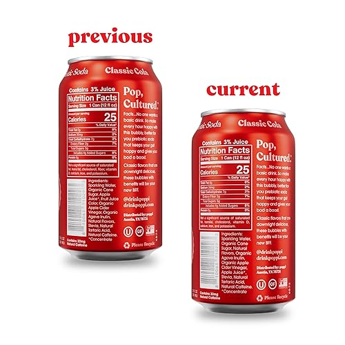 Miniatura 2 de POPPI Soda prebiótica espumosa, paquete de 72 unidades, Classic Cola, Doc Pop, bebidas de cerveza de raíz hechas con vinagre de sidra de manzana,