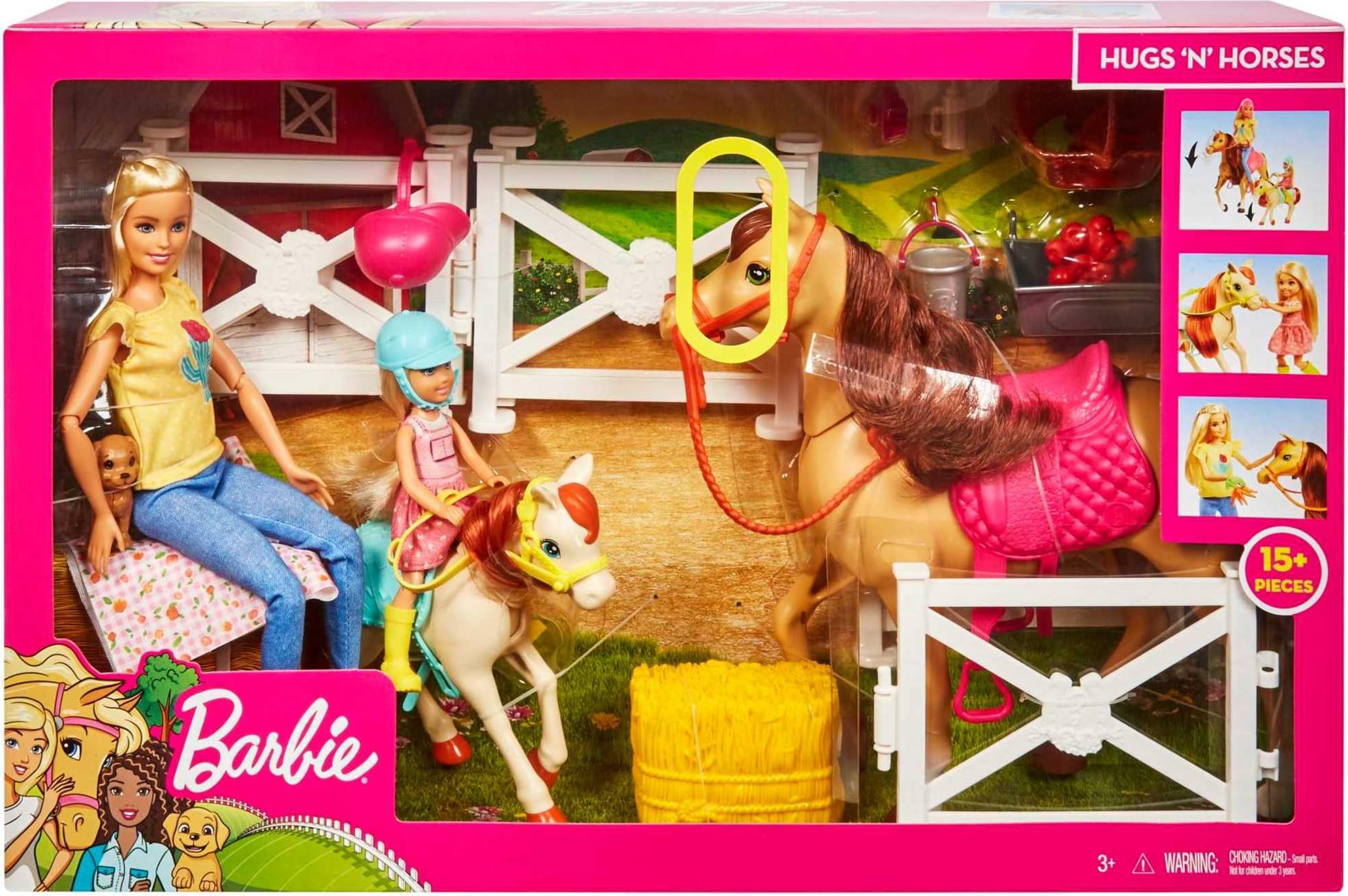 Barbie FXH15 - Reitspaß Spielset (blond), Chelsea, Pferd und Pony, Puppen Spielzeug ab 3 Jahren