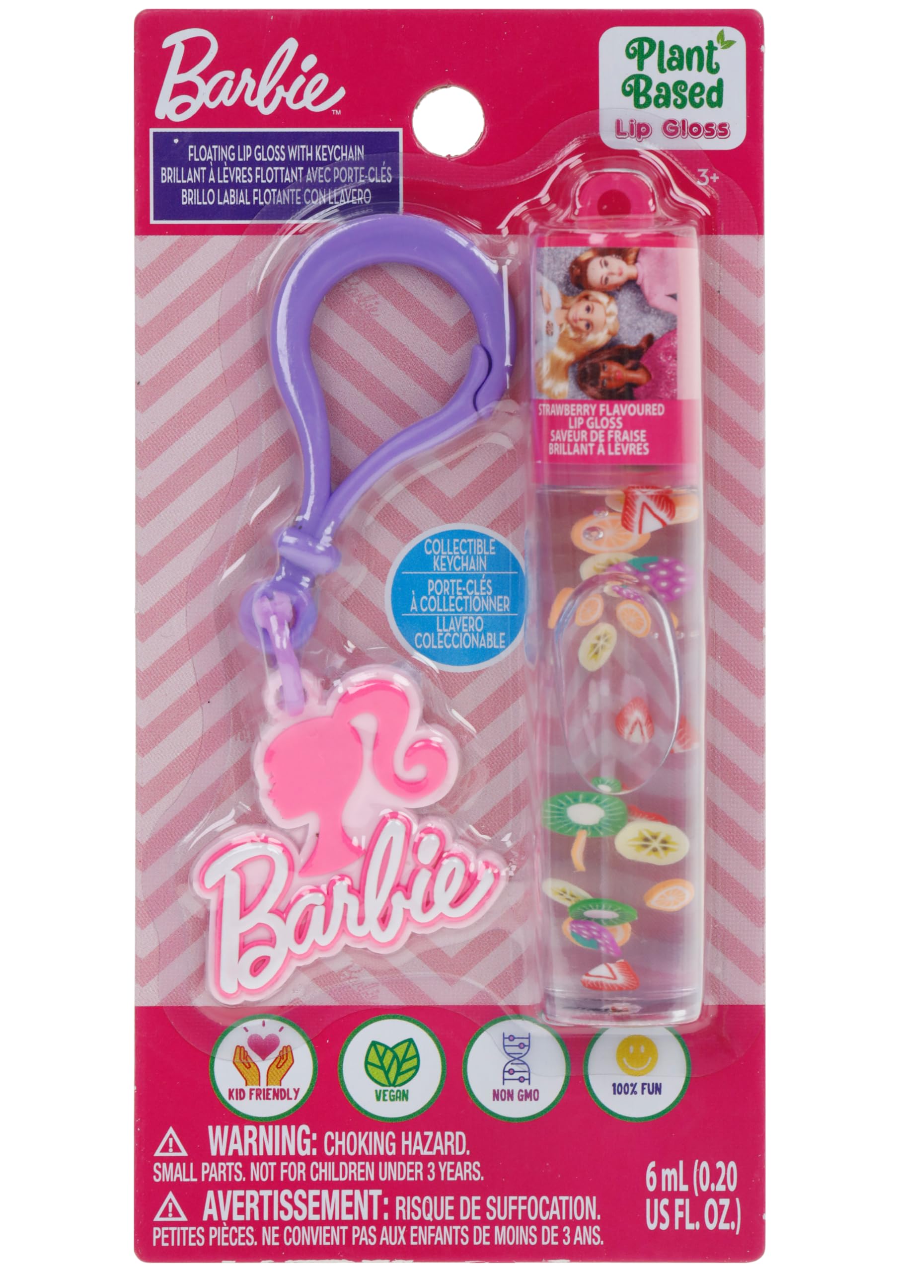 Barbie - Lip Gloss Floater & Keychain Plant Based