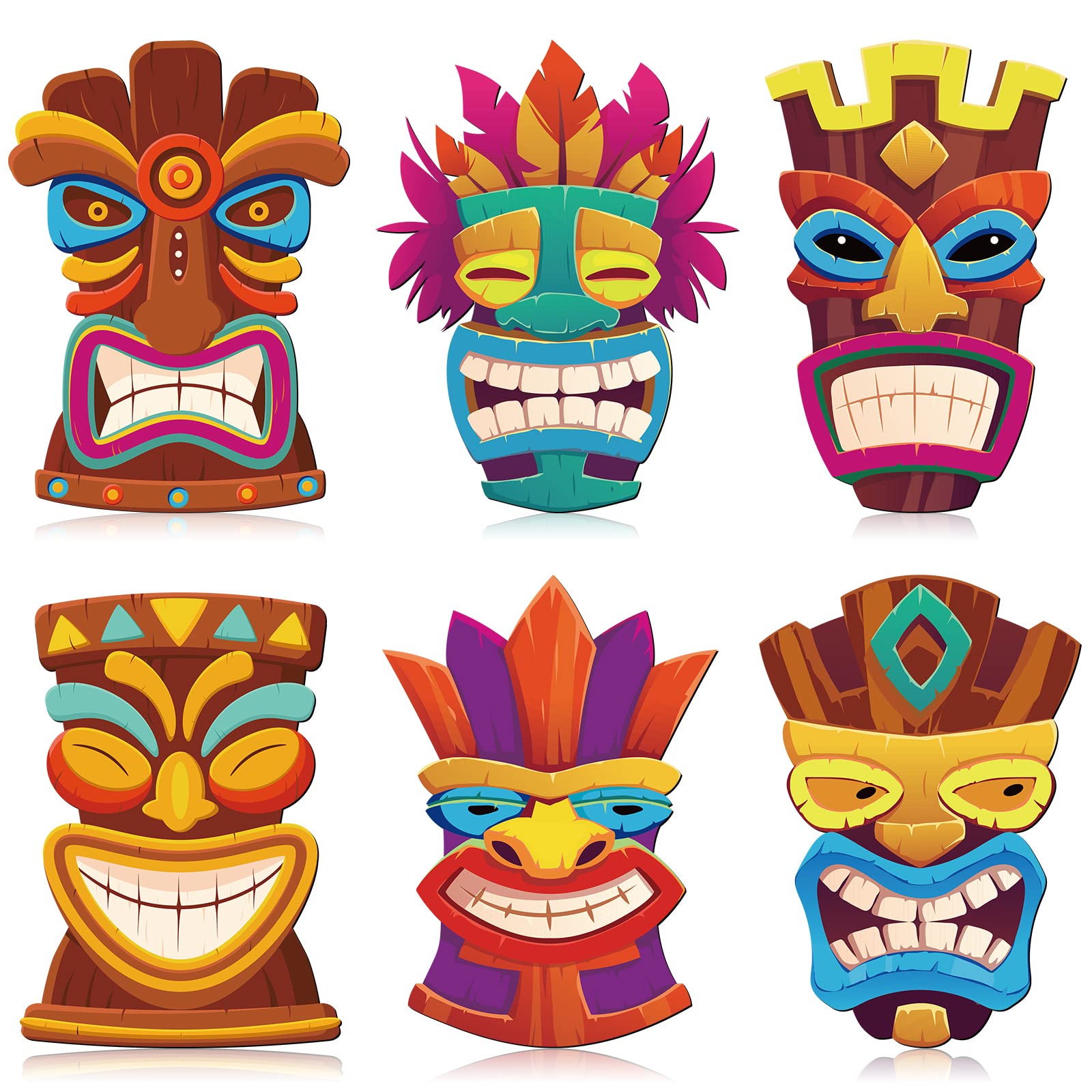 Photo 1 of 6 Pcs Luau Cruise Door Magnets Tropical Hawaiian Magnetic Refrigerator Decoration Summer Cruise Ship Magnets Car Fridge Decals for Carnival Beach