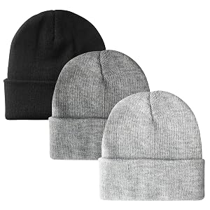 PFFY Unisex Beanie Hats for Men Women Knit Winter Beanies