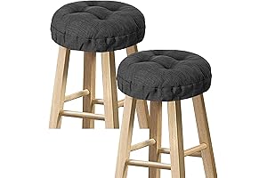 Sunlit 12-Inch Round Stool Cushion Covers (Set of 2)