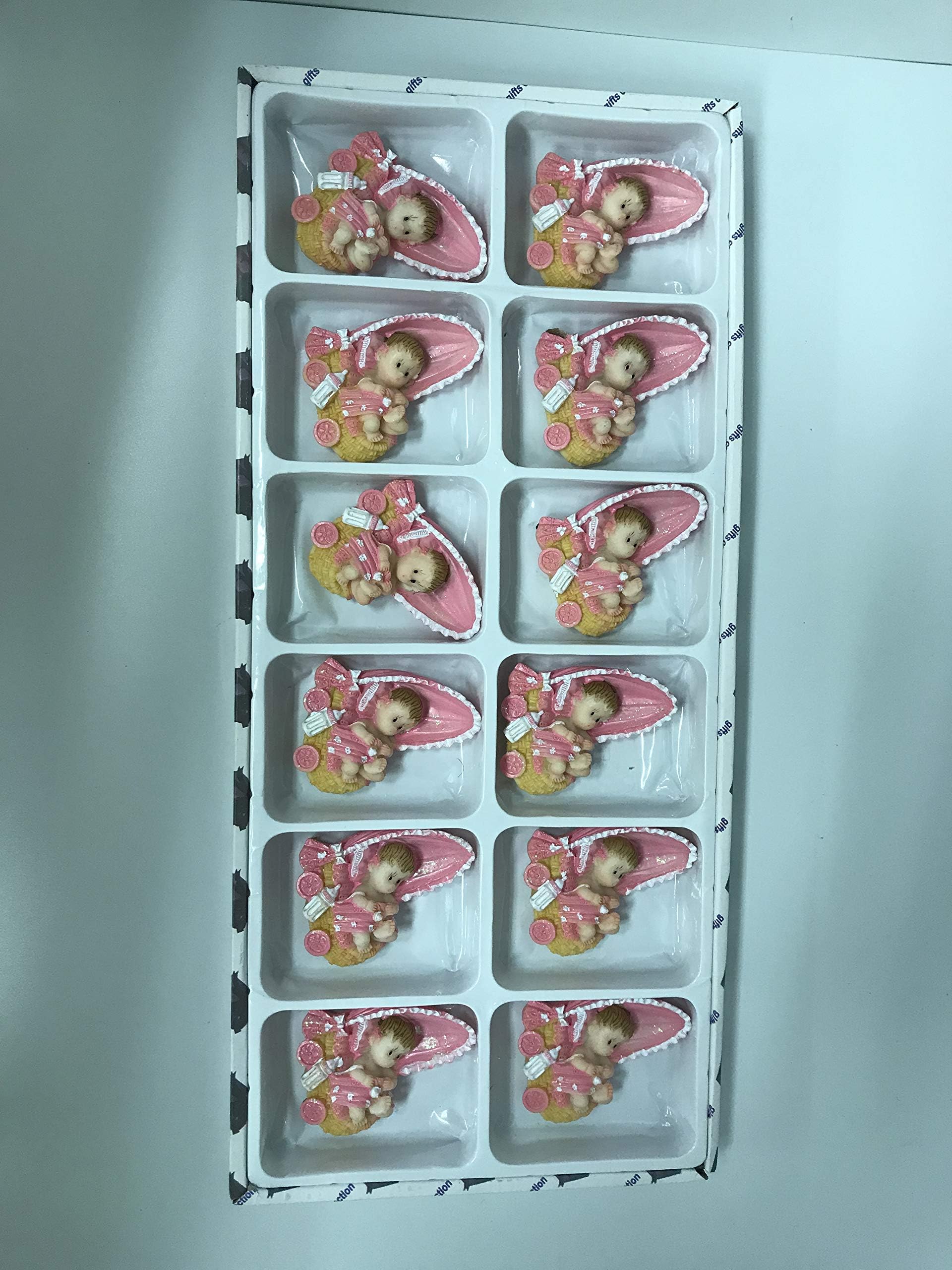 VI N VI Baby Shower Carriage Refrigerator Magnet Party Favor (Pink)