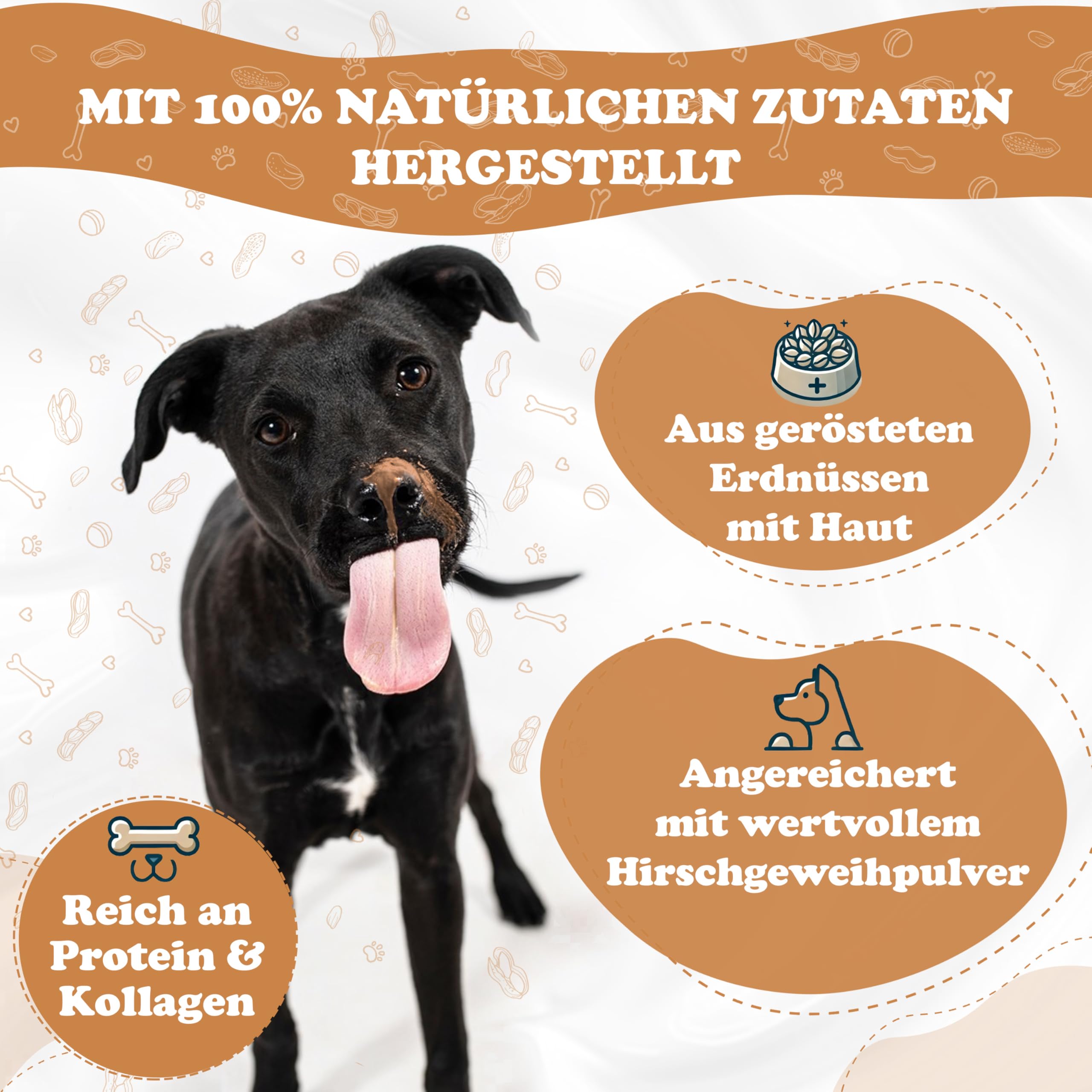 Golden Pets Masło orzechowe dla psów 330 g 100% naturalne