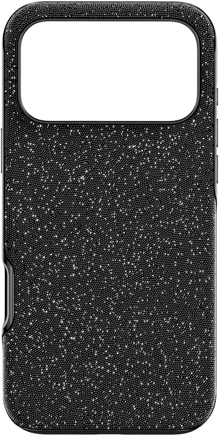 Swarovski High Custodia per Smartphone, Cover per iPhone 17 Pro Max, Accessorio Telefono con Cristalli Neri, Compatibile con iPhone 17 Pro Max e Caricatori Ufficiali Apple, Nero