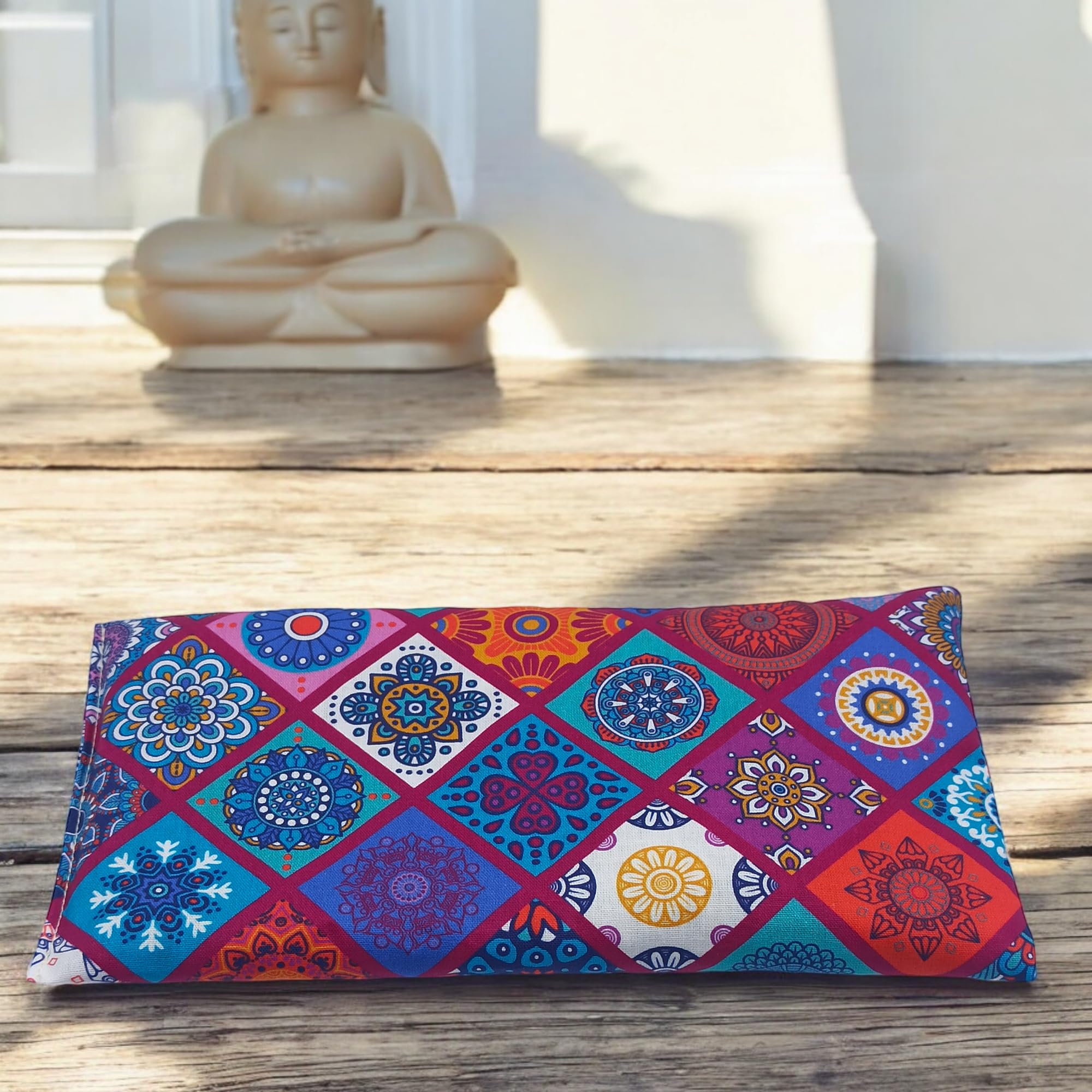 Cuscino Occhi Namaste | Semi di Lavanda e Riso | Yoga, Meditazione, rilassamento, Riposo oculare...