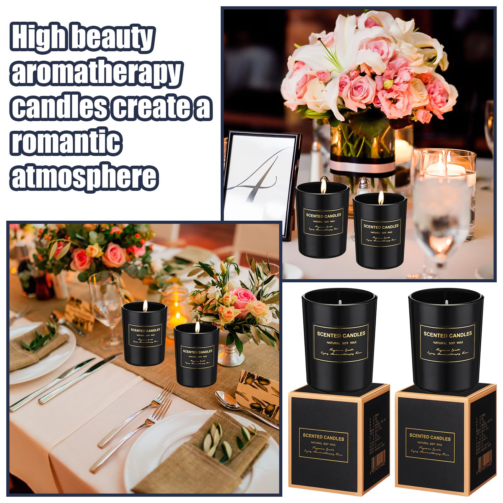 MTLEE 12 candele profumate per la casa, set regalo per donne, barattolo per aromaterapia a lunga durata, candele in cera di soia per compleanno, insegnante, Ringraziamento, anniversario