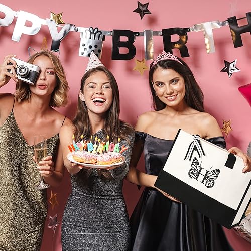 Miniatura 4 de Regalos para mujeres, bolsa de lona personalizada con inicial, regalo de playa con monograma para su mamá Tearcher