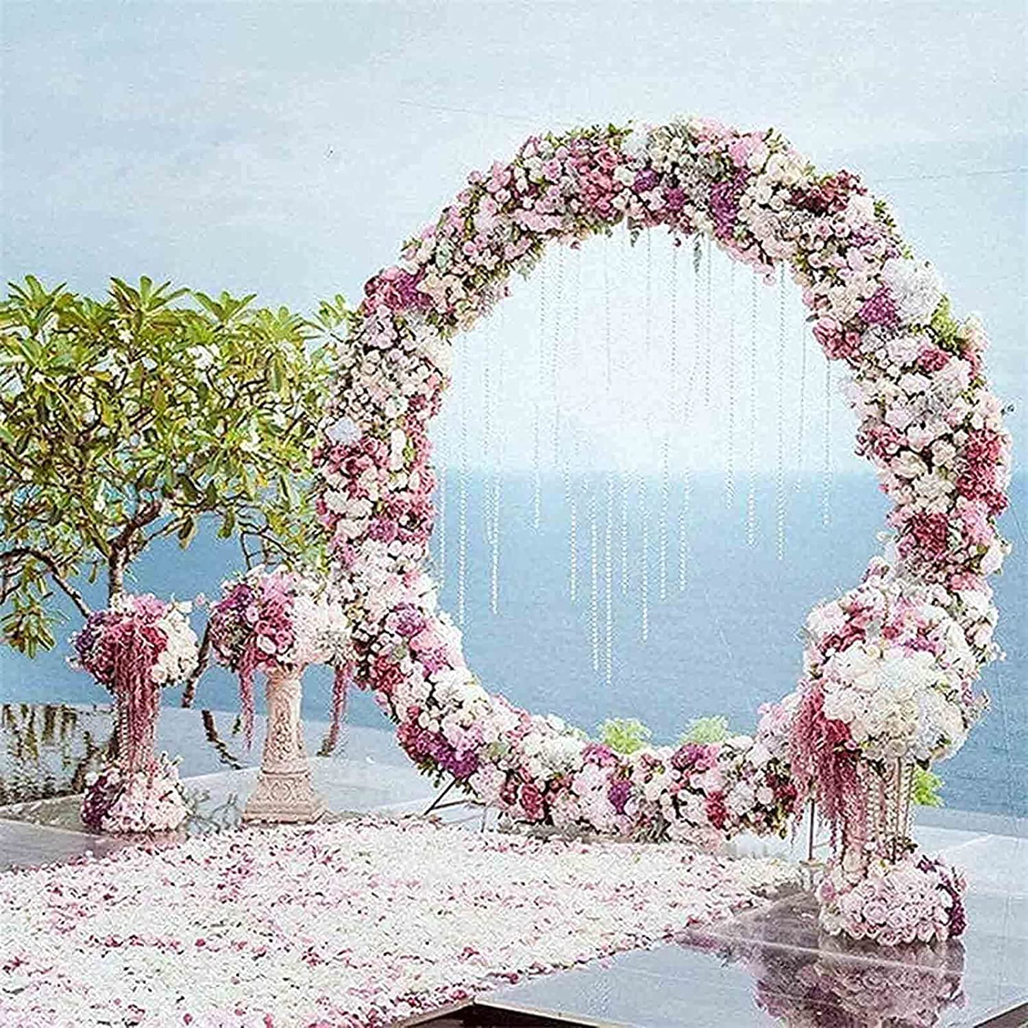 Wokceer Arco di nozze Supporto quadrato per cerimonia nuziale 1,2x2 m