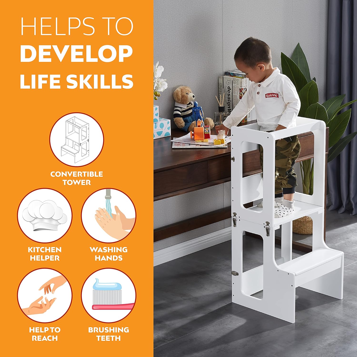 Buy Y2 Convertible 2 In 1 Learning Helper Tower Toddler Desk With Chair Kitchen Helper Stool For Toddlers Bathroom Step Stool For Kids With Safety Rail Baby Safety Products Buy Y2 Convertible 2 In 1 Learning Helper Tower Toddler Desk With Chair Kitchen Helper Stool For Toddlers Bathroom Step Stool For Kids With Safety Rail Baby Safety Products