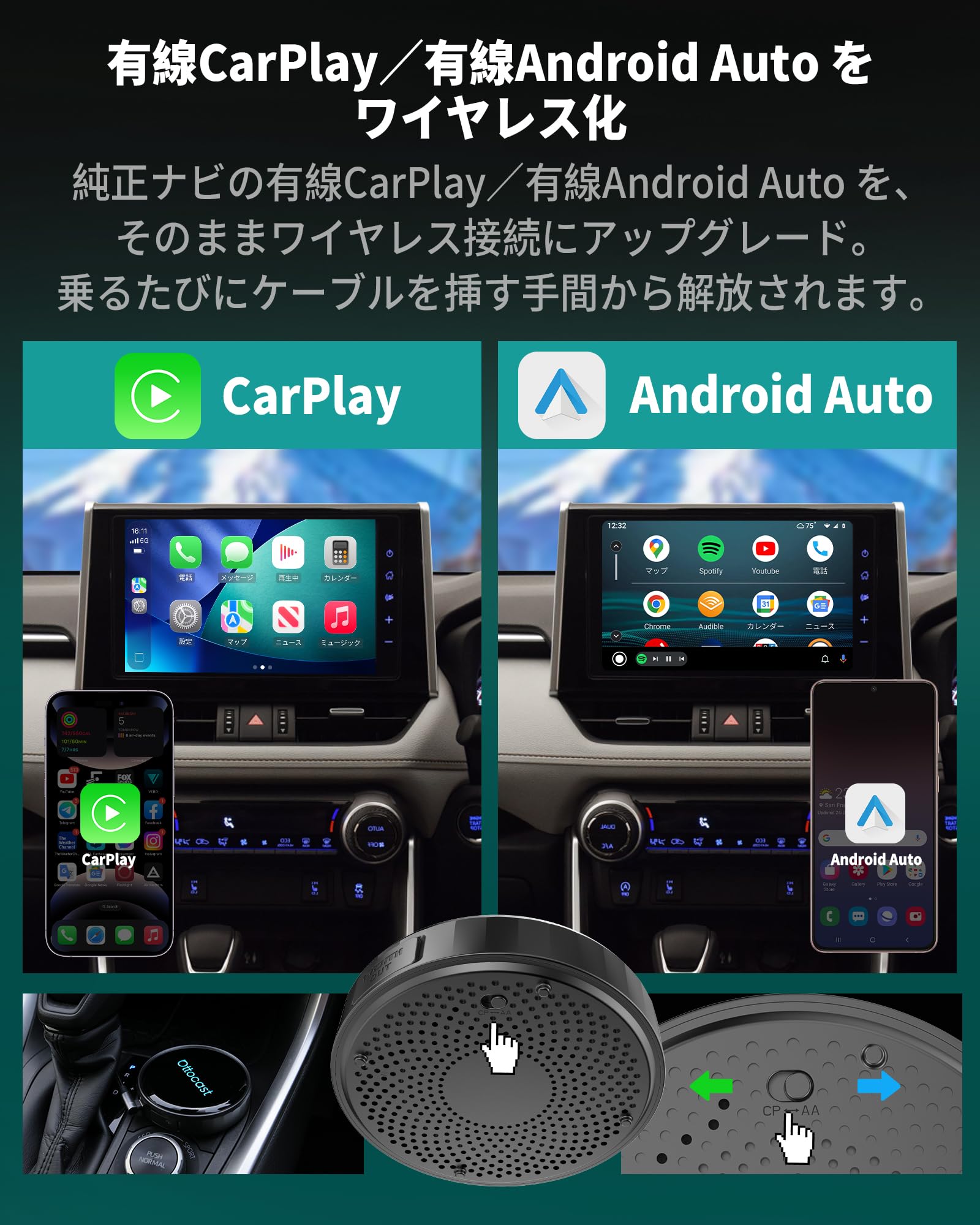 Amazon.co.jp: 【公式】Ottocast P3 Pro オットキャスト OttoAibox