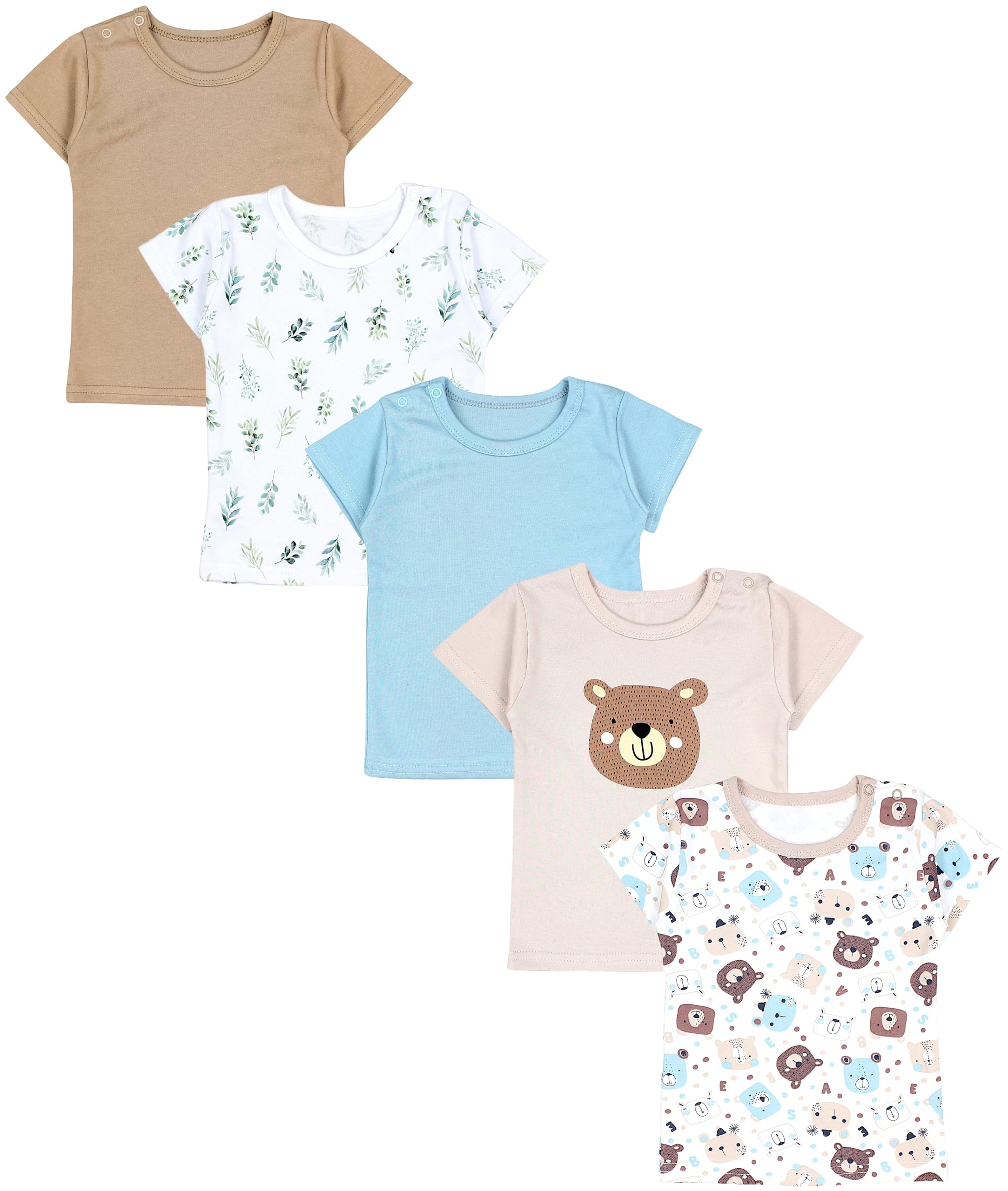 TupTam T-Shirts Bébé avec Manches Courtes, Lot de 5
