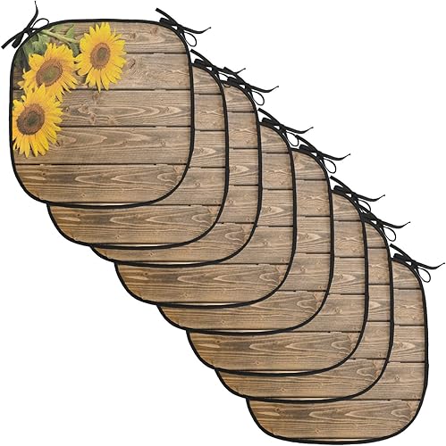 Vista 369 de Lunarable Orient - Cojín de asiento para silla, curlicues florales orientales con elementos artísticos venecianos, hojas de follaje, damasco a